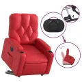 Fauteuil inclinable électrique rouge similicuir
