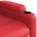 Fauteuil inclinable électrique rouge similicuir