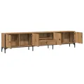 Meuble TV à tiroir chêne artisanal 200x25x44 cm bois ingénierie