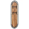 Porte-manteaux muraux et 4 crochets 2 pcs bois massif d'acacia