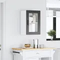Armoire murale de cuisine avec porte en verre Porto noir