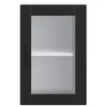Armoire murale de cuisine avec porte en verre Porto noir
