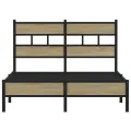 Cadre de lit sans matelas chêne sonoma 120x190 cm