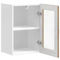 Armoire murale de cuisine avec porte en verre Porto vieux bois