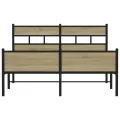 Cadre de lit sans matelas chêne sonoma 140x200 cm