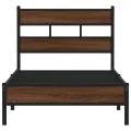 Cadre de lit sans matelas chêne marron 90x190cm bois ingénierie
