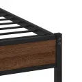 Cadre de lit sans matelas chêne marron 90x190cm bois ingénierie