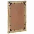 Miroir de bain 50x70 cm bois de manguier massif et verre
