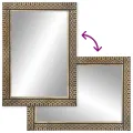 Miroir de bain 50x70 cm bois de manguier massif et verre