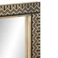 Miroir de bain 50x70 cm bois de manguier massif et verre