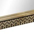 Miroir de bain 50x70 cm bois de manguier massif et verre