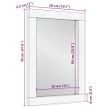 Miroir de bain 50x70 cm bois de manguier massif et verre