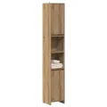 Armoire de salle de bain chêne artisanal 30x30x183,5 cm