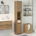Armoire de salle de bain chêne artisanal 30x30x183,5 cm