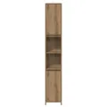 Armoire de salle de bain chêne artisanal 30x30x183,5 cm