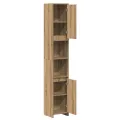 Armoire de salle de bain chêne artisanal 30x30x183,5 cm