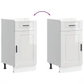 Armoire de cuisine Porto blanc brillant bois ingénierie