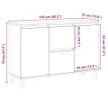 Buffet vieux bois 102x35x70 cm bois d'ingénierie