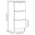 Buffet vieux bois 30x30x70 cm bois d'ingénierie