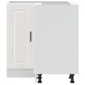 Armoire d'angle de cuisine Porto blanc brillant bois ingénierie