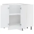 Armoire d'angle de cuisine Porto blanc brillant bois ingénierie