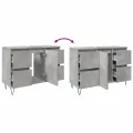 Armoire salle de bain gris béton 80x33x60cm bois d'ingénierie