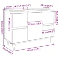 Armoire salle de bain gris béton 80x33x60cm bois d'ingénierie