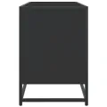 Meuble TV noir 100x35x50 cm bois d'ingénierie et métal