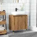 Armoire de salle de bain chêne artisanal 58x33x60 cm
