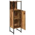 Armoire salle de bain vieux bois 33x33x120,5 cm bois ingénierie