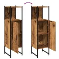Armoire salle de bain vieux bois 33x33x120,5 cm bois ingénierie