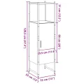 Armoire salle de bain vieux bois 33x33x120,5 cm bois ingénierie