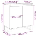 Armoire de salle de bain vieux bois 58x33x60 cm bois ingénierie
