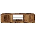 Meuble TV avec lumières LED vieux bois bois d'ingénierie