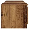 Meuble TV avec lumières LED vieux bois bois d'ingénierie