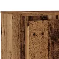 Meuble TV avec lumières LED vieux bois bois d'ingénierie