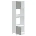 Armoires de four 2 pcs Porto gris béton bois d'ingénierie