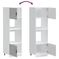 Armoires de four 2 pcs Porto gris béton bois d'ingénierie