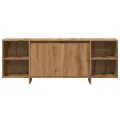 Meuble TV chêne artisanal 130x35x50 cm bois d'ingénierie