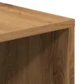 Meuble TV chêne artisanal 130x35x50 cm bois d'ingénierie