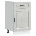 Armoire de cuisine Porto gris béton bois d'ingénierie