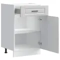 Armoire de cuisine Porto gris béton bois d'ingénierie
