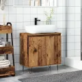 Armoire de salle de bain vieux bois 58x33x60 cm bois ingénierie