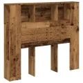 Armoire de tête de lit vieux bois 120x19x104,5 cm
