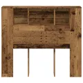 Armoire de tête de lit vieux bois 120x19x104,5 cm