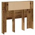 Armoire de tête de lit vieux bois 120x19x104,5 cm