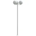 Lampadaires d'extérieur 3 pcs argenté 215 cm acier inoxydable