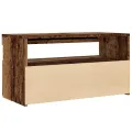 Meubles TV avec lumières LED 2 pcs vieux bois bois d'ingénierie