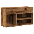 Banc à chaussures vieux bois 80x30x45 cm bois d'ingénierie