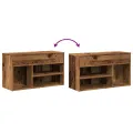 Banc à chaussures vieux bois 80x30x45 cm bois d'ingénierie